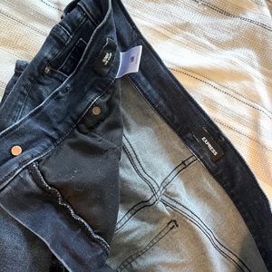 Express skinny high rise jeans, comes from smoke free home